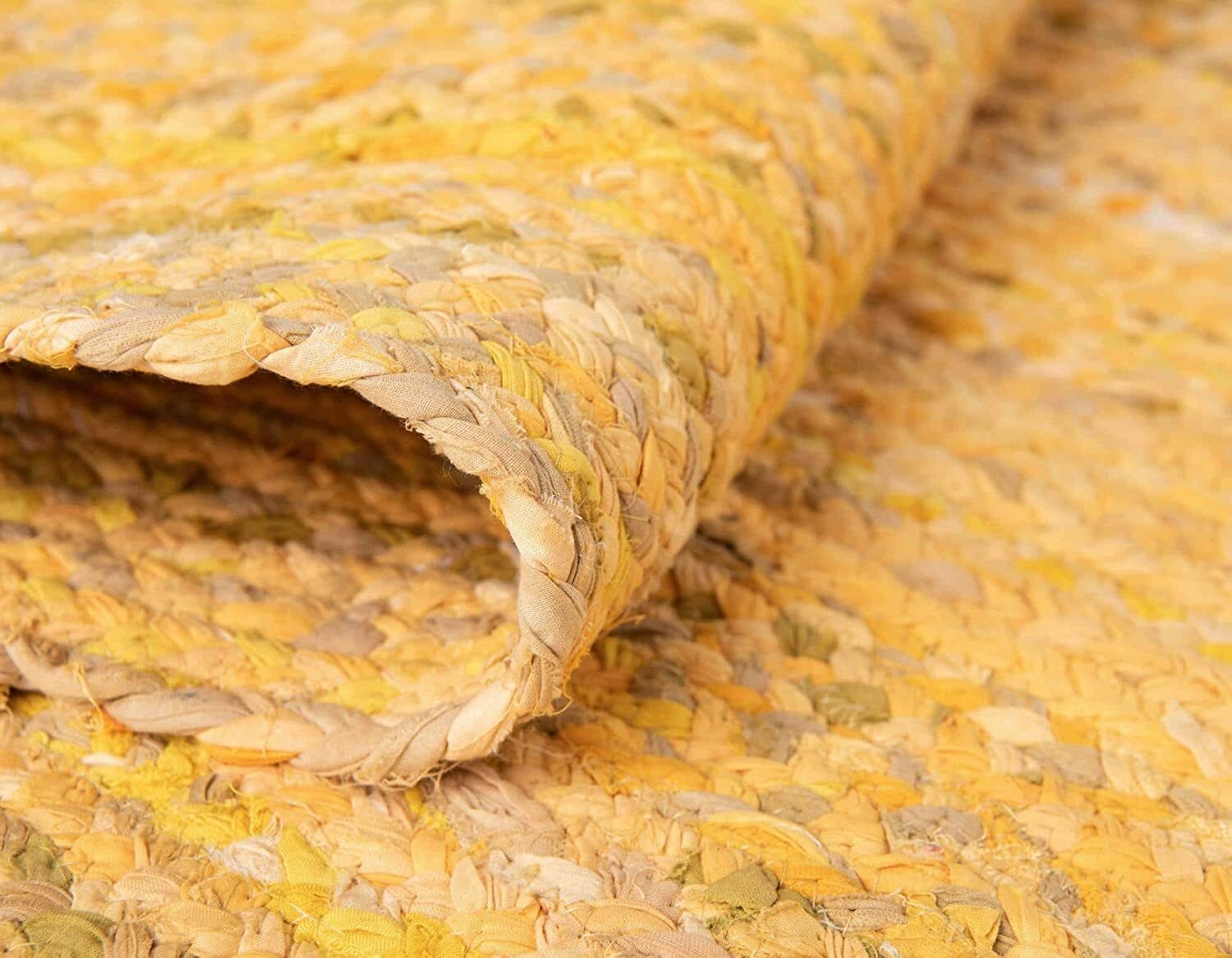 Rug 100% natural cotton braided oval Rug reversible modern outdoor area rugs