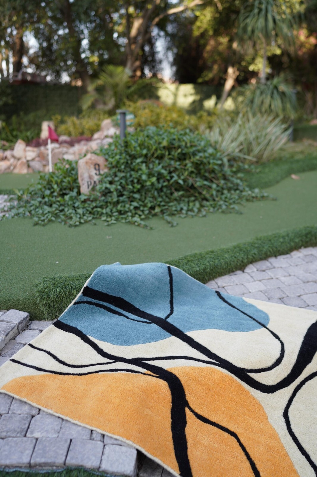 Abstract Handmade Tufted Wool Rug | Modern Multicolor Area Rug | Artistic Carpet