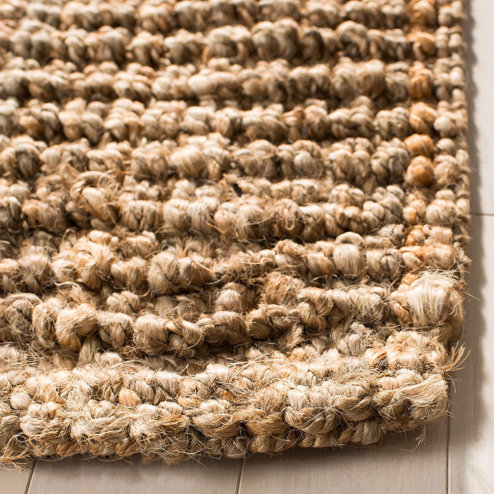 SAFAVIEH Area Rug 9×12 – Natural Fiber Collection – Large – Natural Brown, Ha…