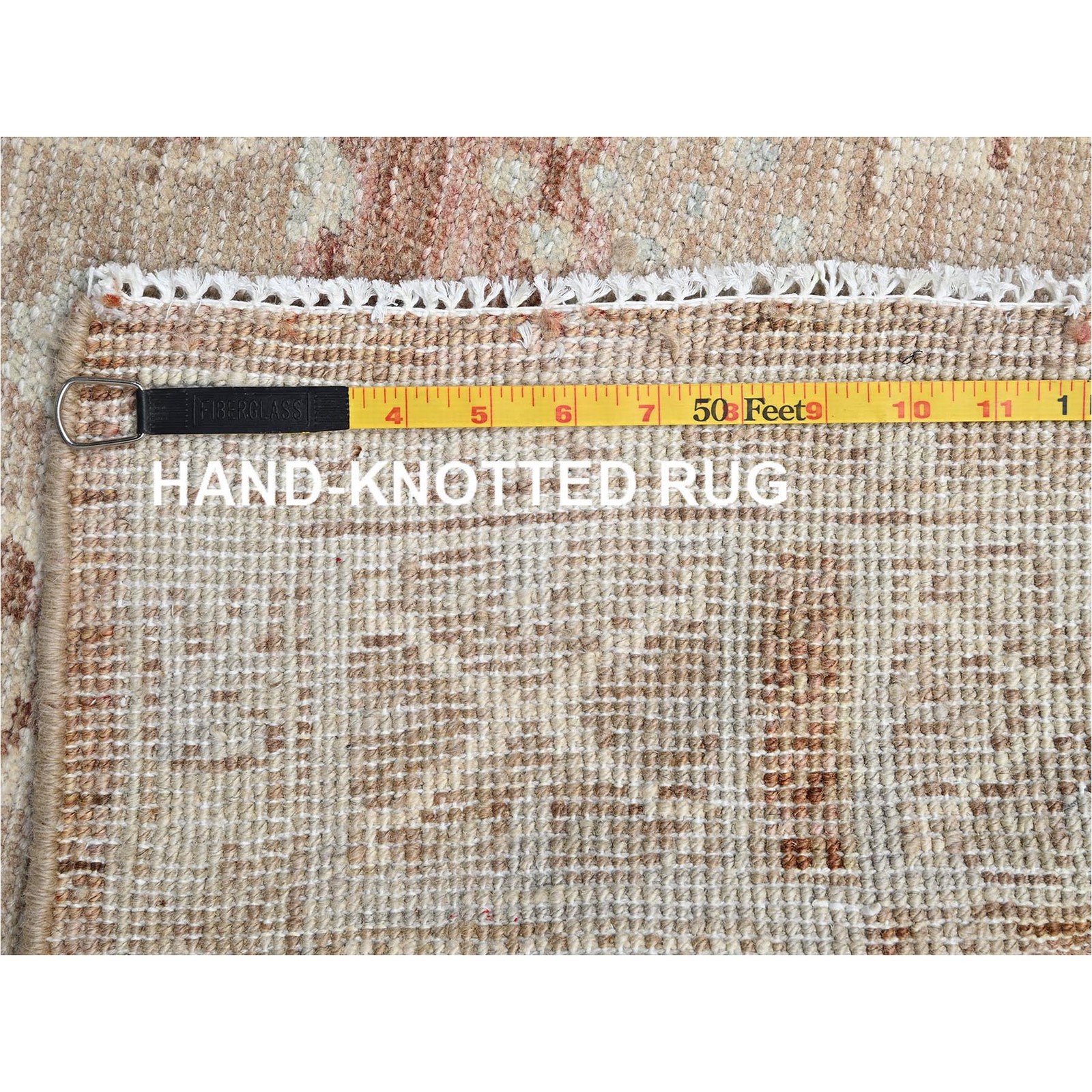 5’x6’9″ Irish Brown Hand Knotted Anatolian Village Design Pure Wool Rug 2795