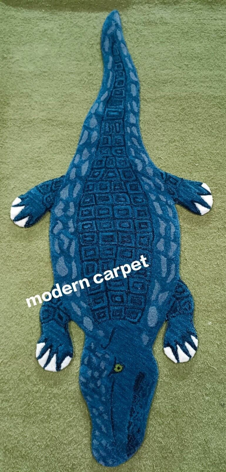 Crocodile Rugs Handmade 100% Woolen Hand Tufted For Home Decoration