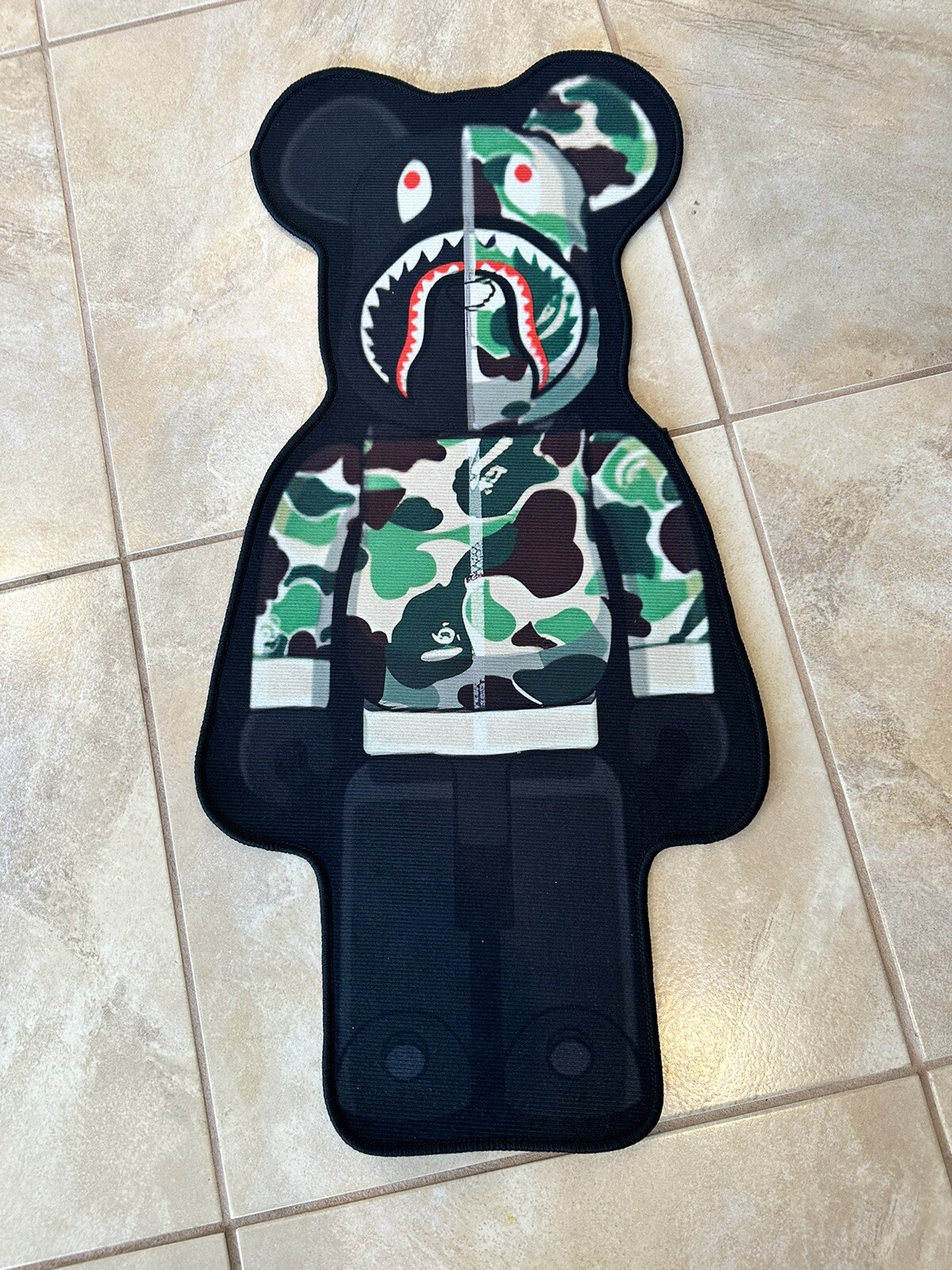 Custom BearBrick 1/2 Camo Rug