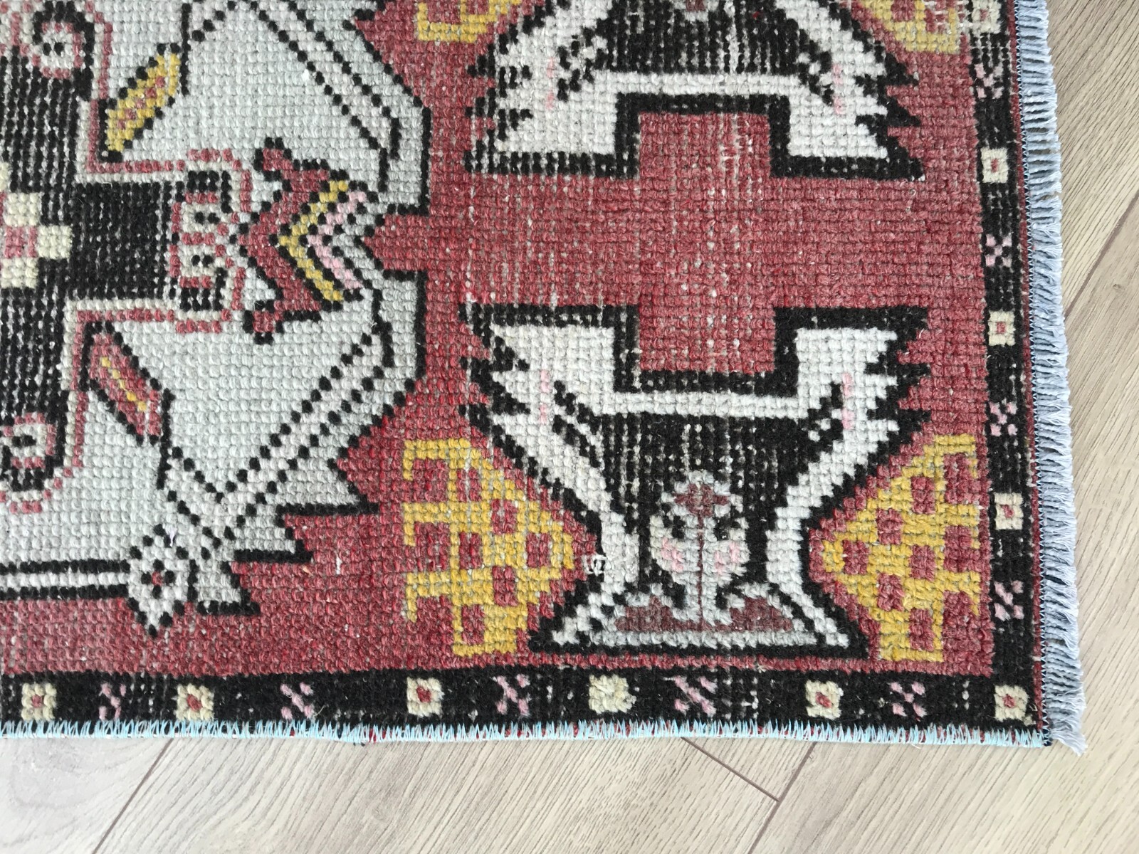 mini rug, carpet mat, outdoor rugs, wool rug, handmade oushak, 1.5×3.2 ft