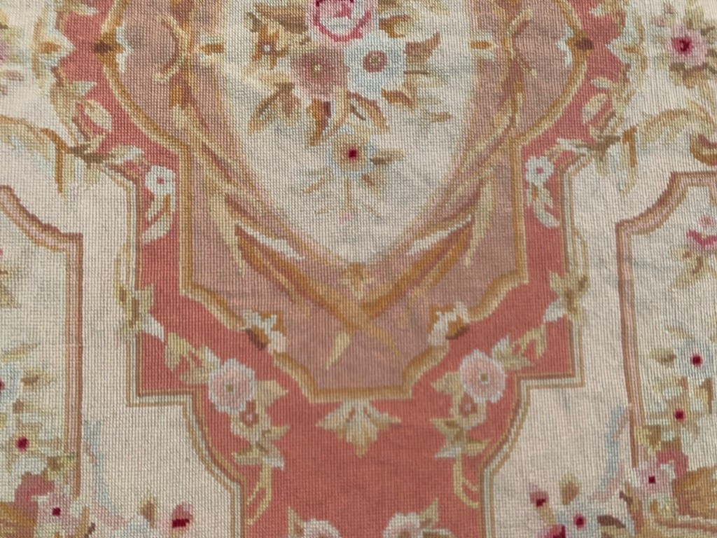 Vintage French Style Handmade Aubusson Rug,Needlepoint Rug 2×4 ft Free Ship