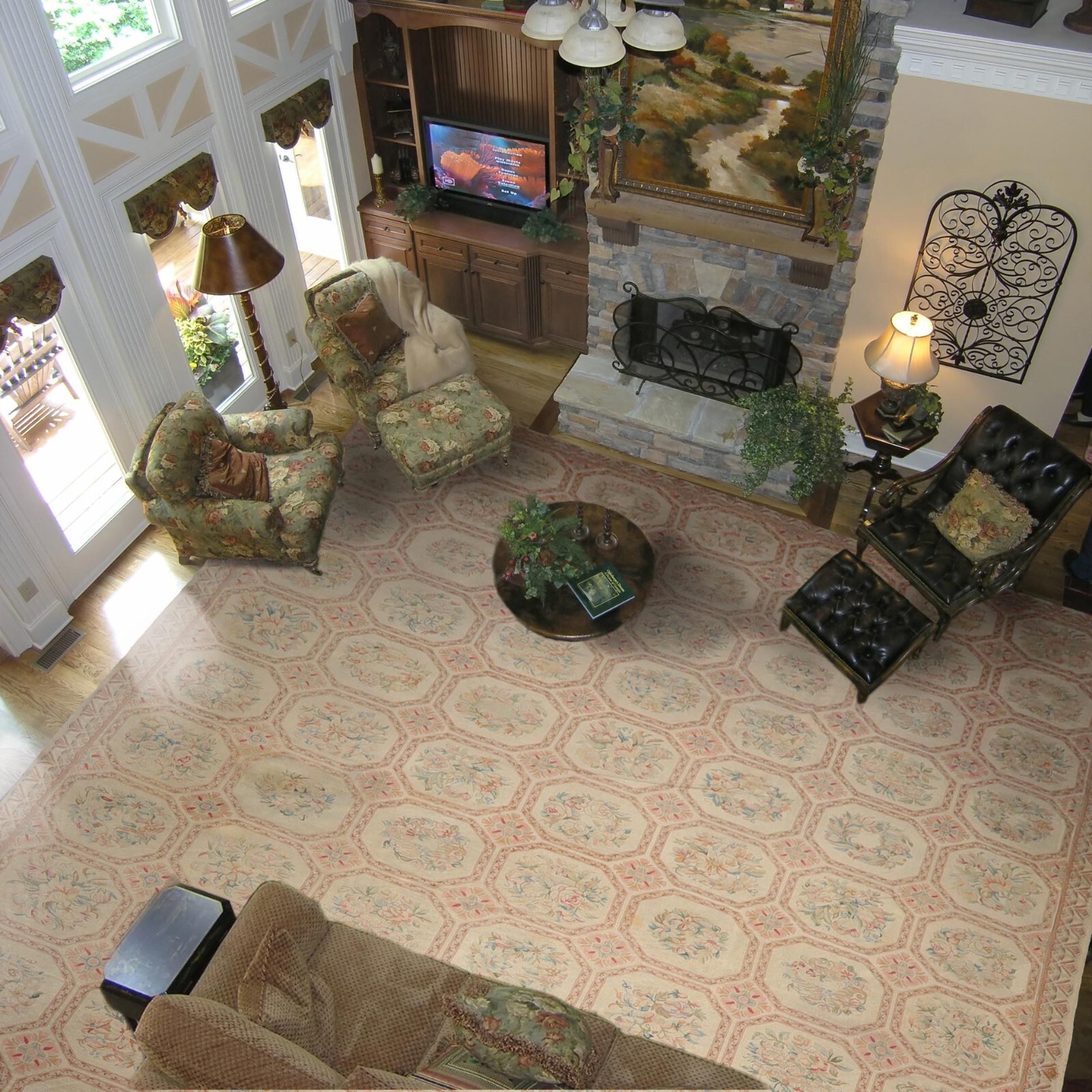 Antique Palace Hand Woven French Needlepoint Aubusson Flatweave Rug 12’5 x 21’11