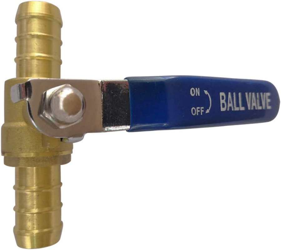 5/8 Inch Inch Heater Hose Shut off Valve 16Mm OD Brass Ball Valve 90 Degree Turn