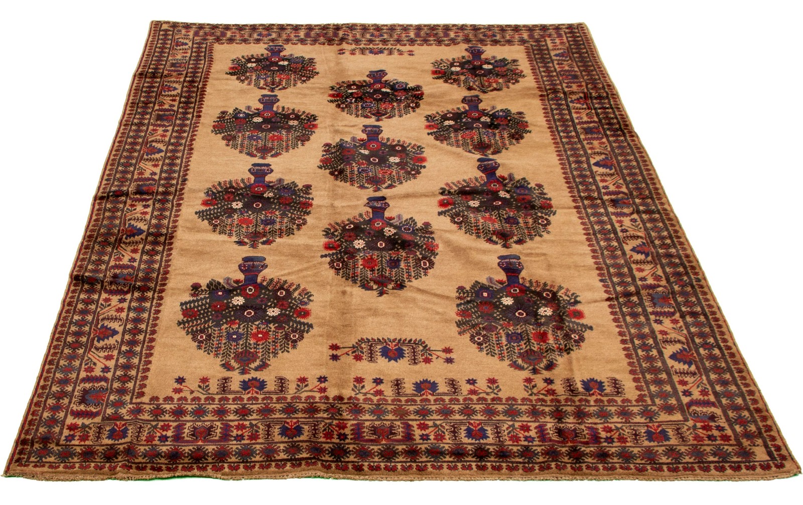 Vintage Traditional Hand-Knotted Area Rug 6’8″ x 9’4″ Oriental Wool Carpet