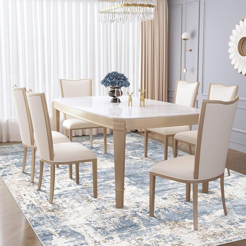 Washable Area Rug Soft Non-Slip Kid Pet Friendly Abstract Design Low Maintenance