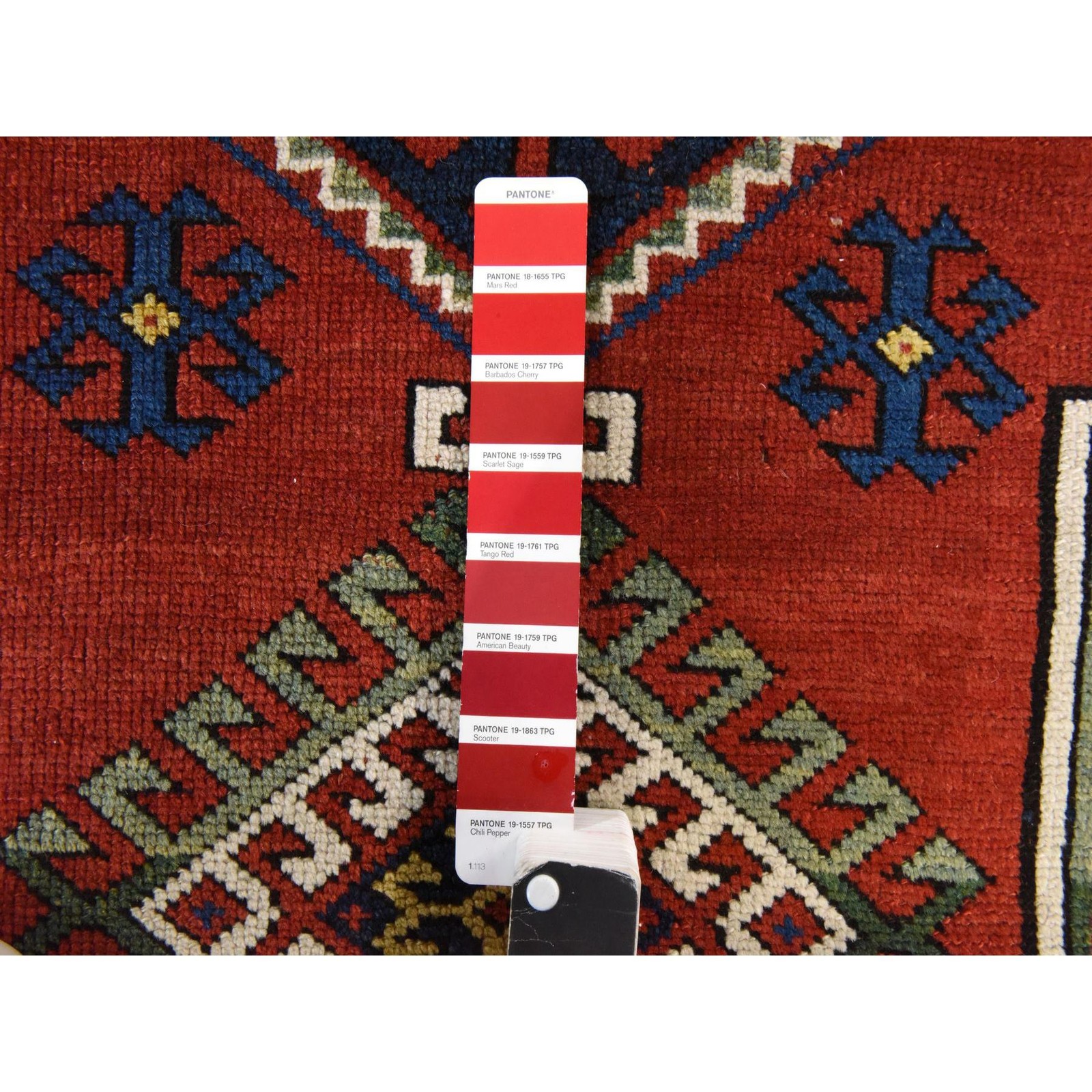 4’9″x7’1″ Red Antique Caucasian Armenian Kazak Pure Wool Hand Knotted Rug 78531