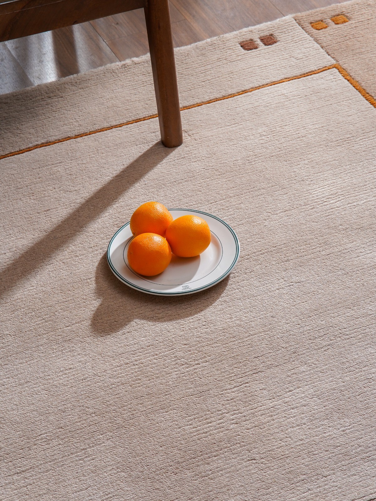 Eco-Friendly Hand Knotted Tibbati Wool Area Rug Contemporary Beige BBT00205