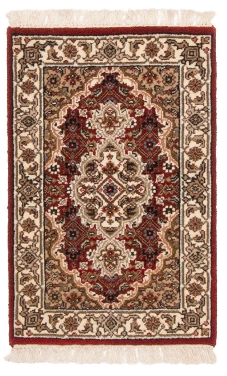 Traditional Vintage Hand-Knotted Area Rug 1’4″ x 2’0″ Oriental Wool Carpet