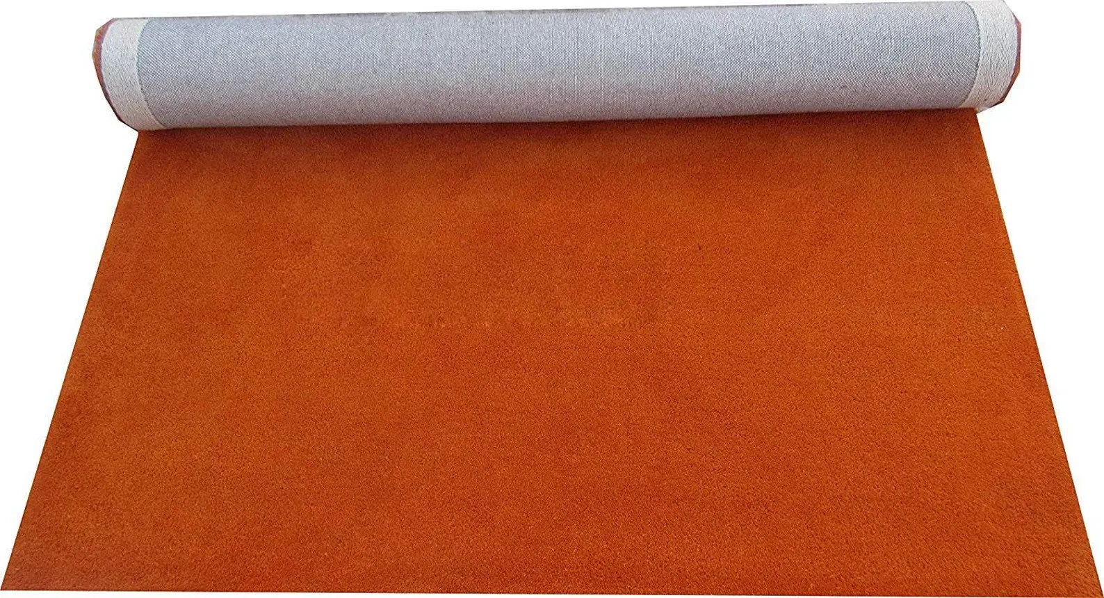 Rust Orange Wool Rug Hand Tufted Solid Plain Area Rug Living Room Burnt Sienna