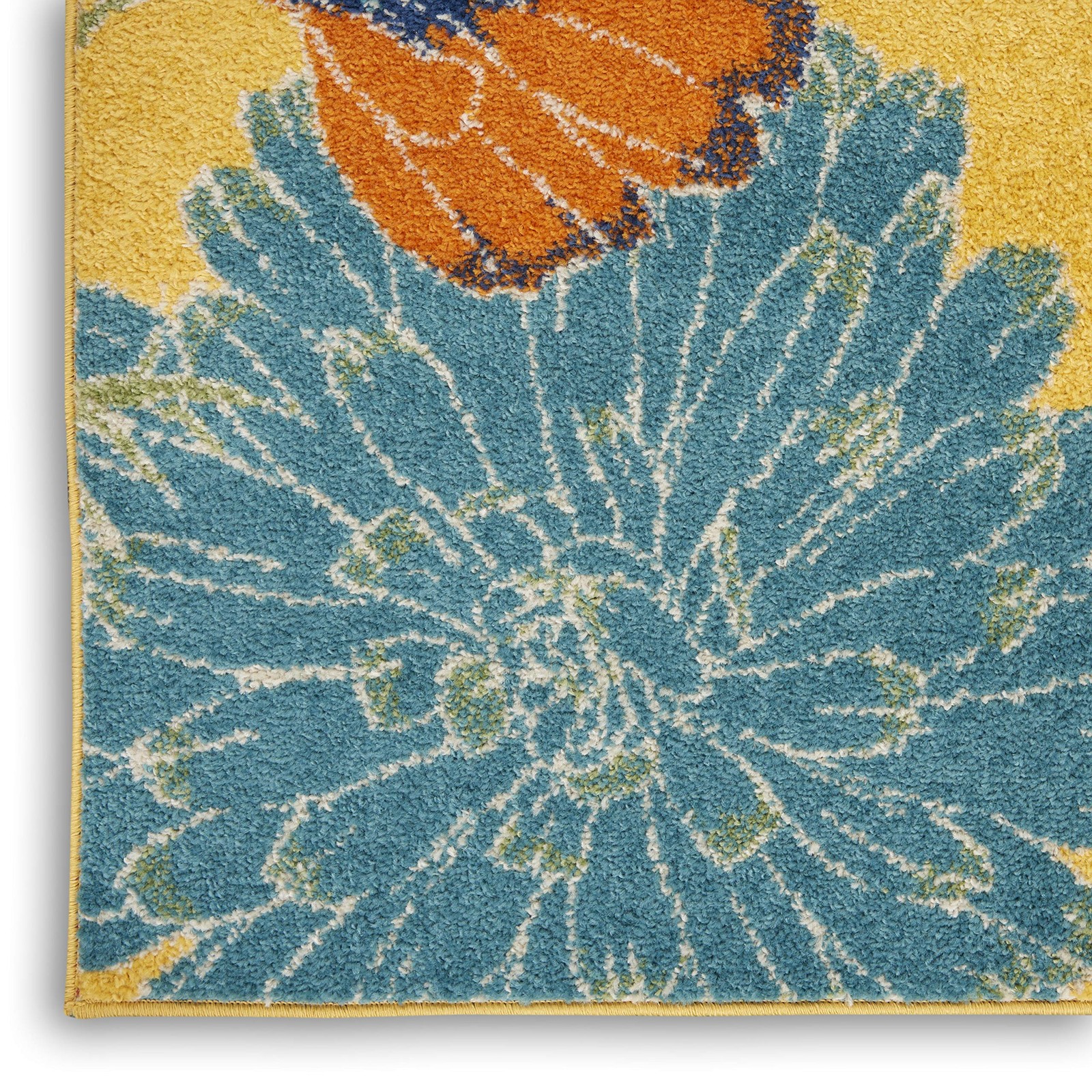 Nourison Home Allur Yellow Multicolor 53 X 73 Area Rug – Non Shedding Bed