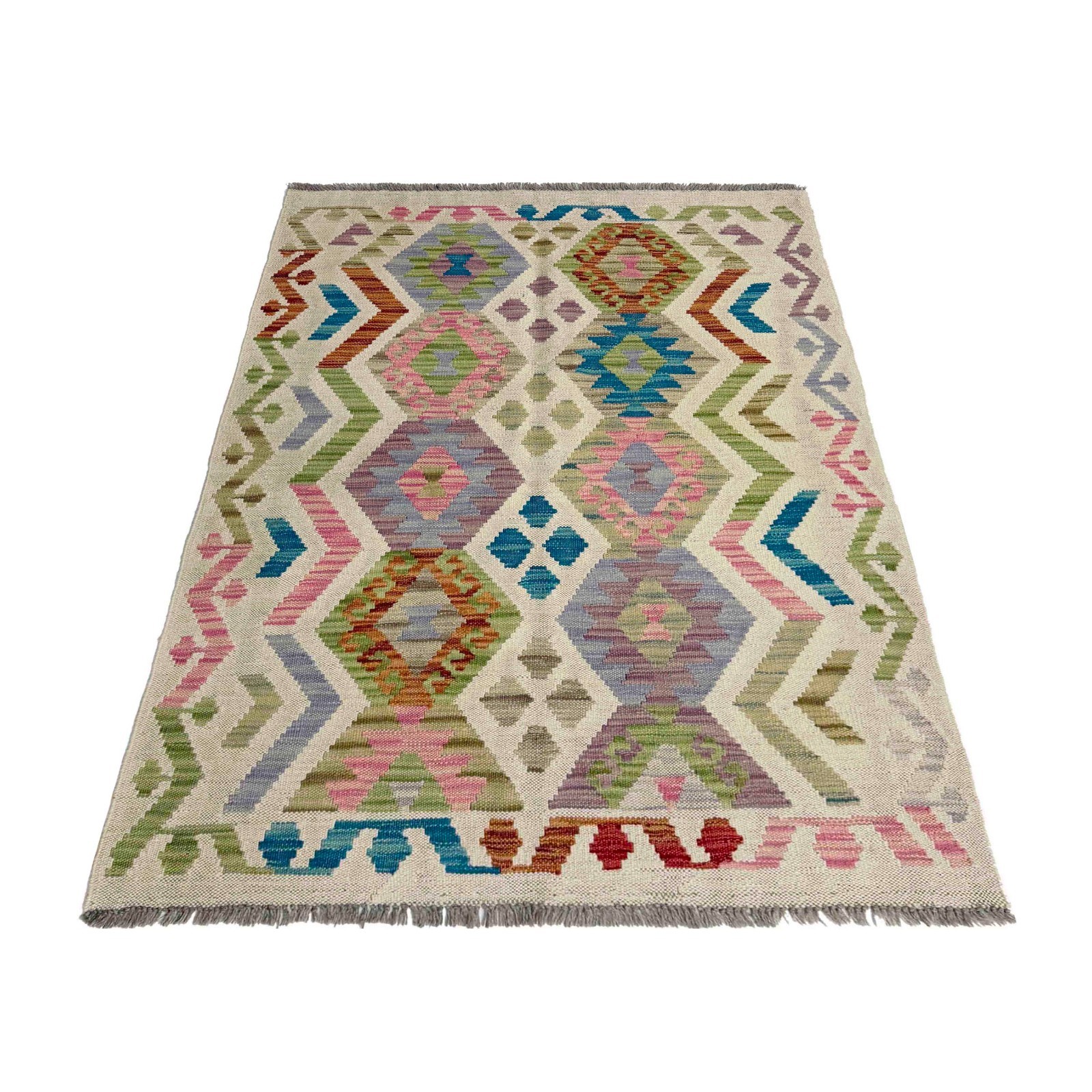 Flat Weave Hand Woven Traditional Kilim Rug 3’3×4’10 Oriental Chobi Kilim R37899