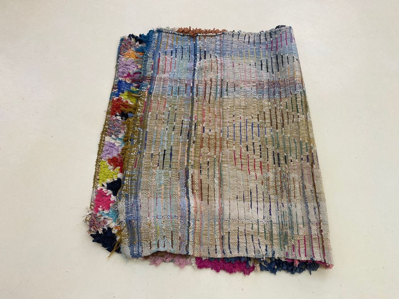 Moroccan Handmade Vintage Berber Rug 3’6×5’7 Multicolor Home Decor Hallway Rug