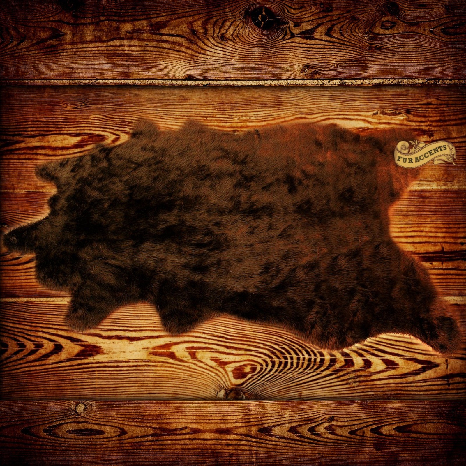 Faux Fur Cow Hide Throw Rug, Pelt Rug, Brown, Black or White