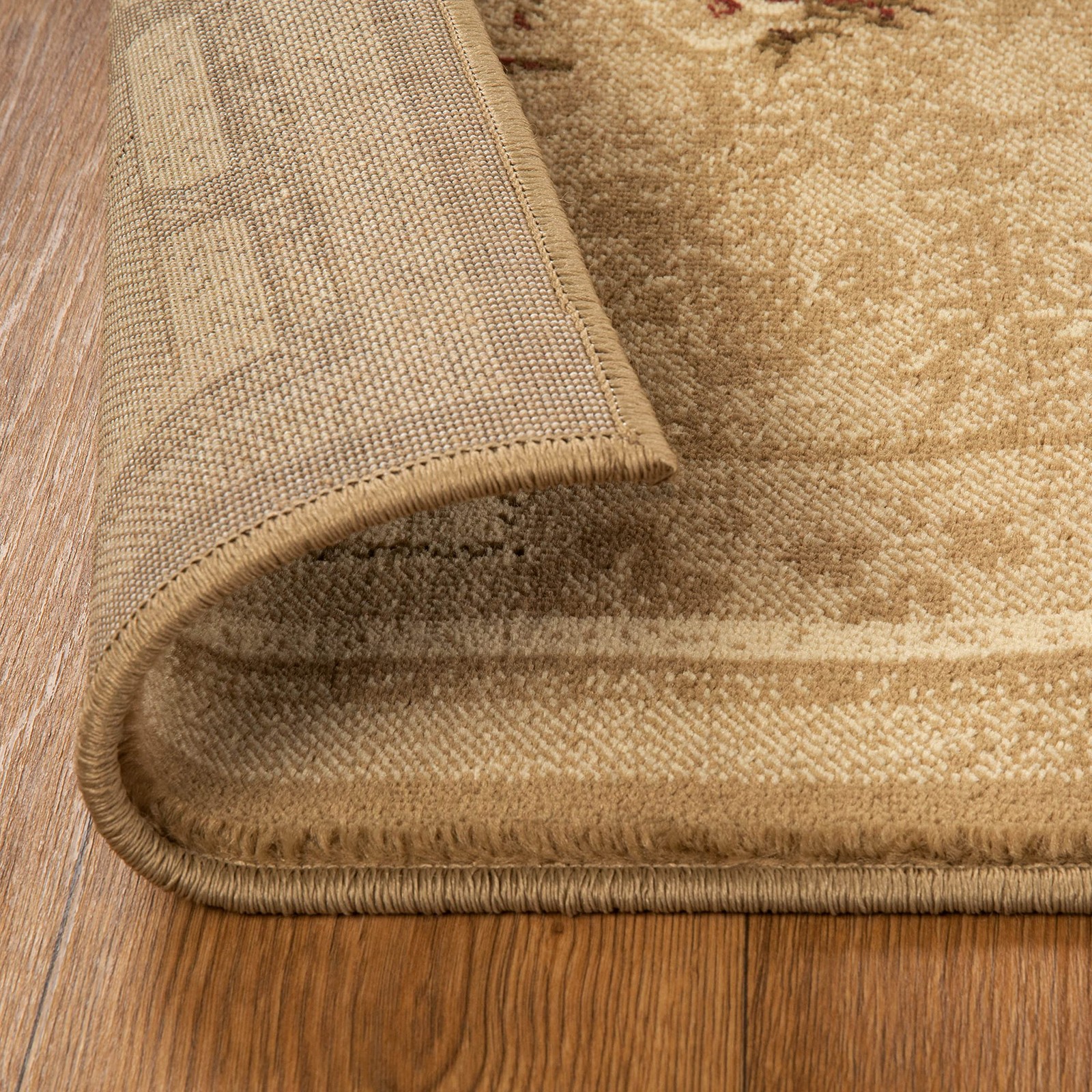 Indoor Area Rug, Jute Backing, Traditional Farmhouse Floral Block, Ideal for …