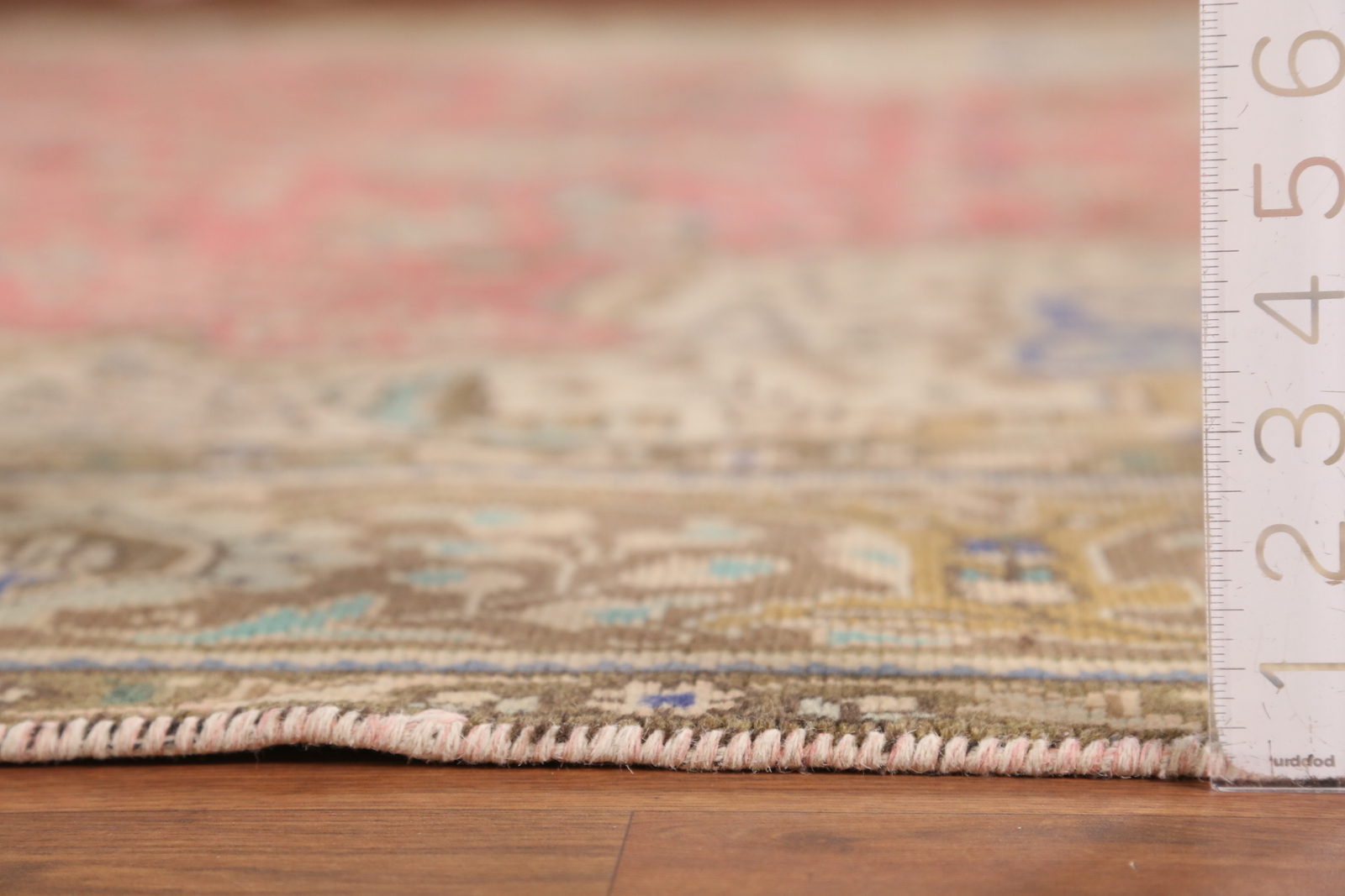 Vintage Pink Floral Traditional Area Rug 10×13 ft Hand-knotted Wool Carpet