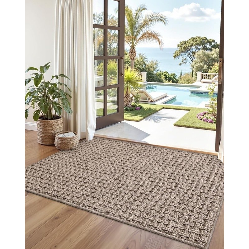 Non Slip Machine Washable Dirt Trapper Rug Home Entrance Hallway Patio Garage US