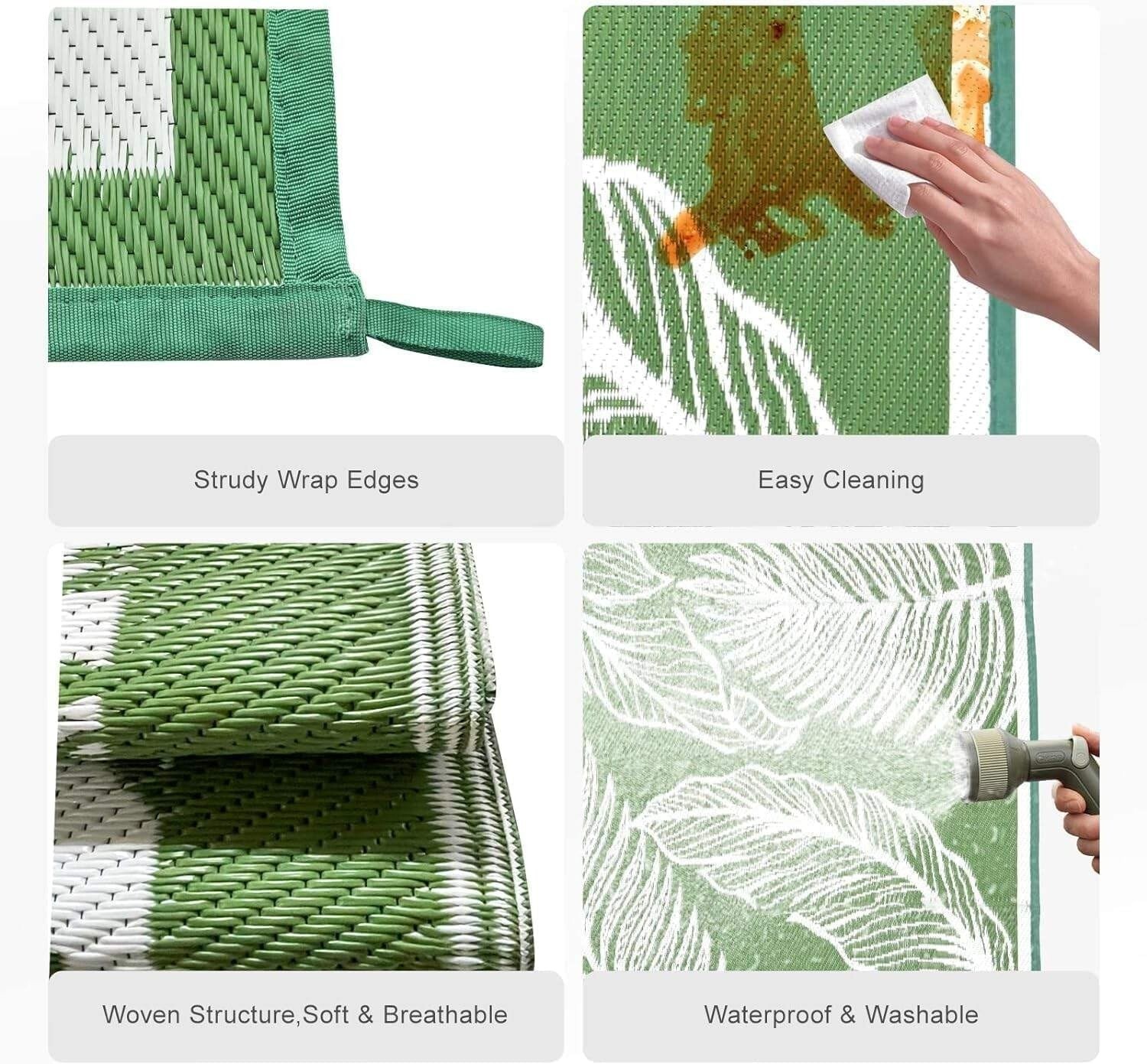 Alfombra De Paja De Plástico Para Exteriores, Ideal Para Camping, Picnic Y Playa