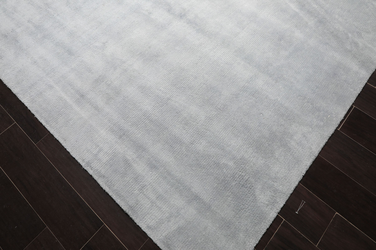 13’7”x18’5″ Gray Hand Knotted Modern Tibetan 100% silk Area Rug