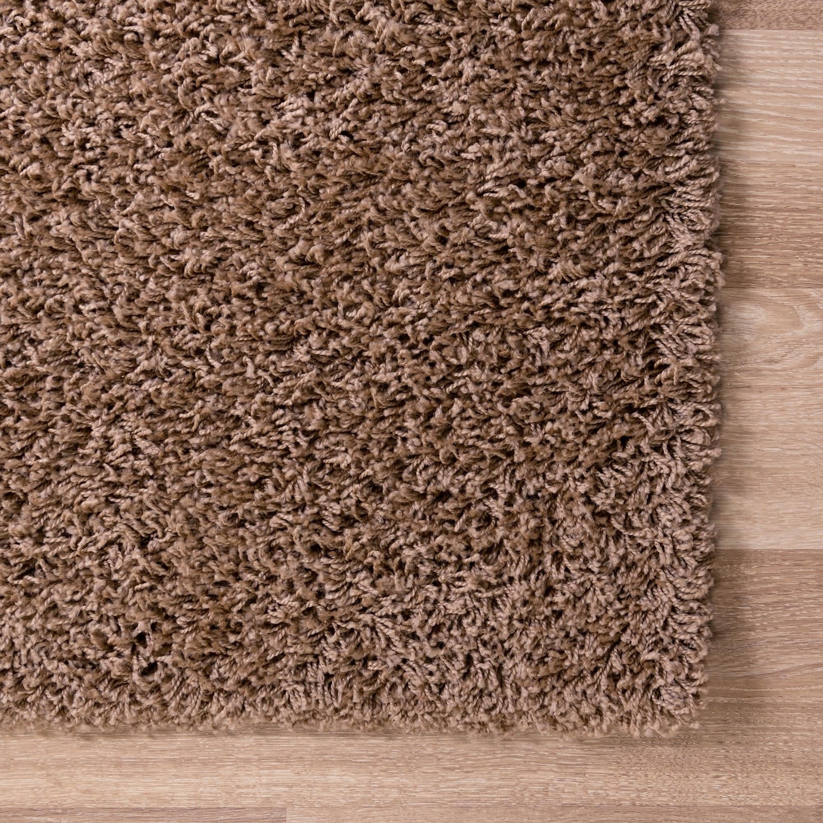 Unique Loom Solid Shag Collection Area Rug (2′ 7″ x 10′ Runner, Sandy Brown)