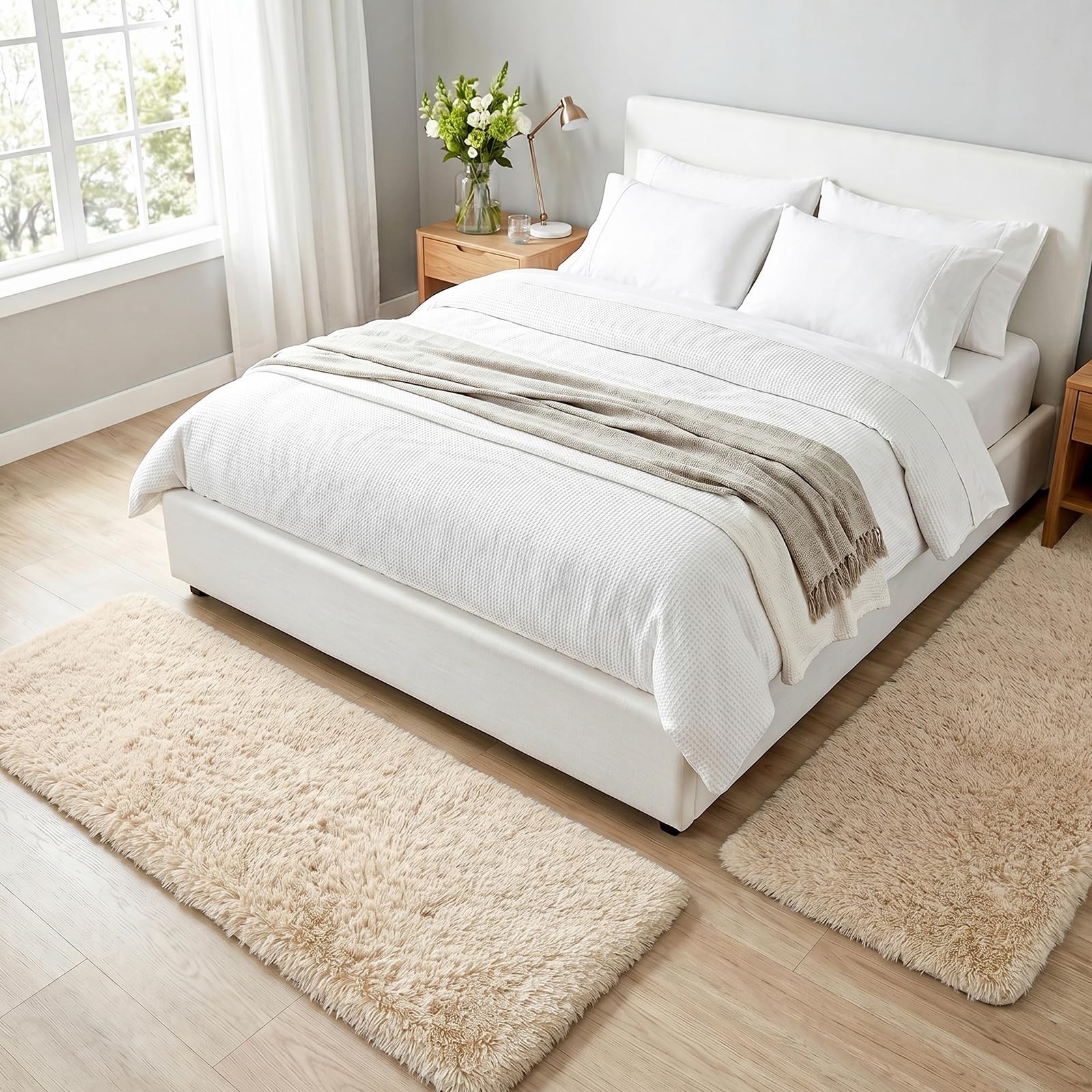 Runner Rugs for Bedroom Living Room, 2×6 Ultra Soft Plush Fluffy Bedside Rug,…