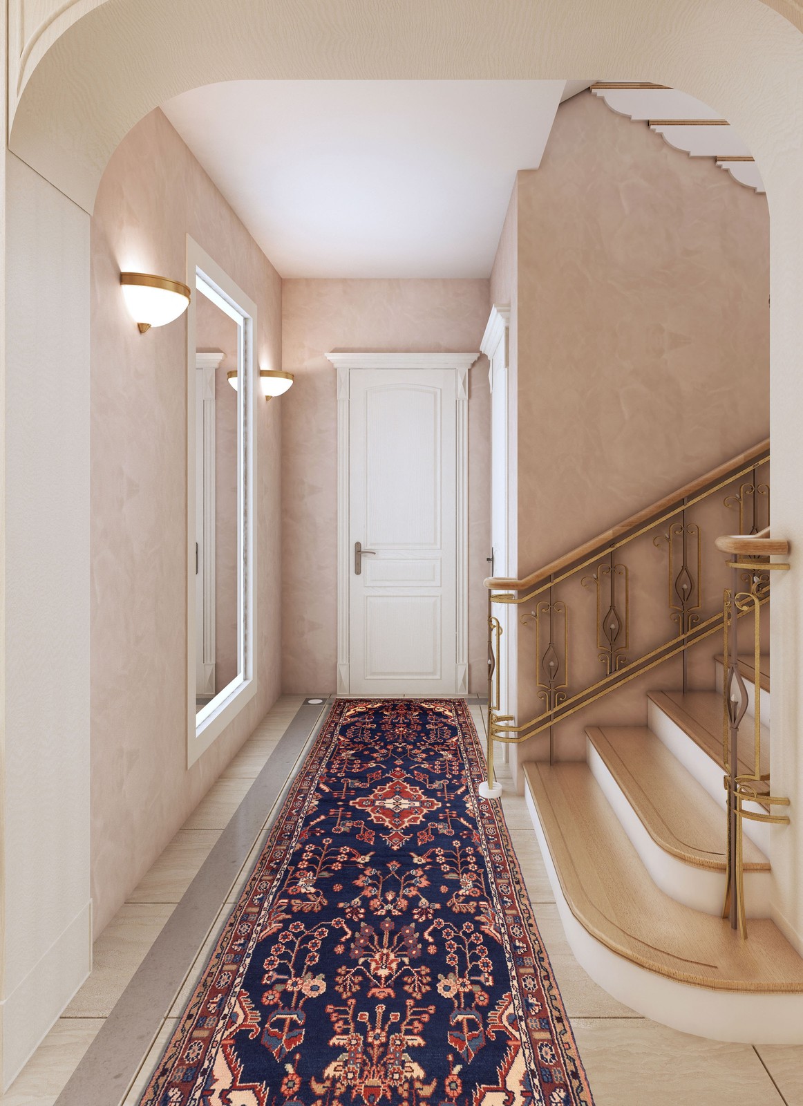 3’7″ x 14’1″ Vintage Hand-knotted Runner Rug Traditional Oriental Wool Carpet