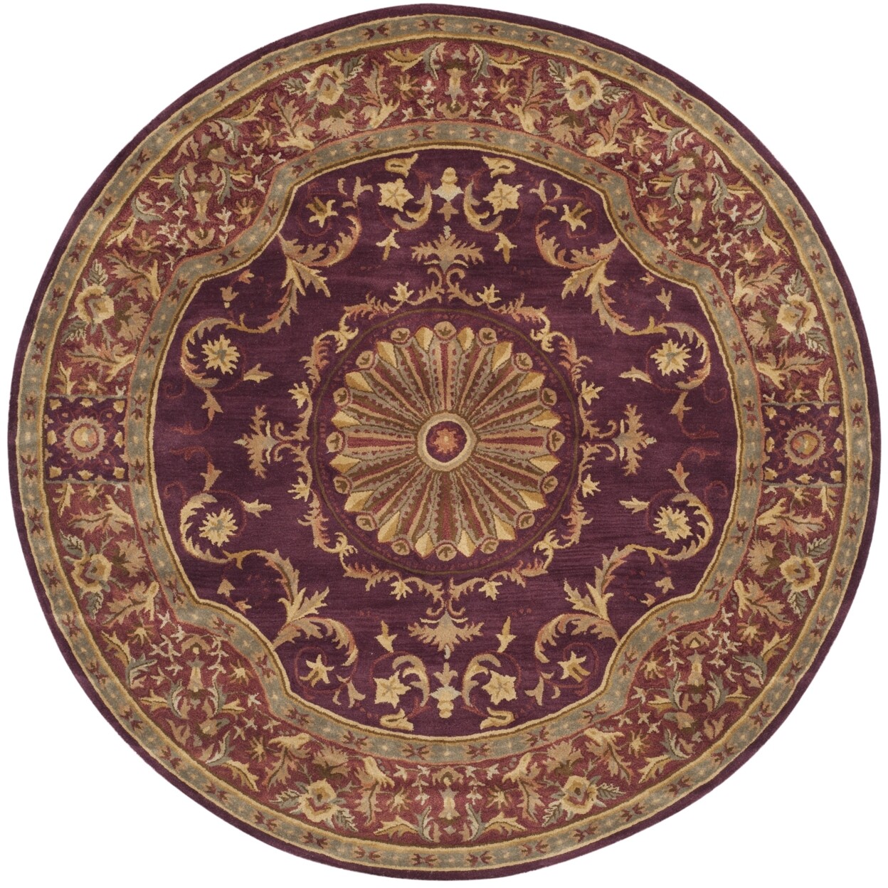 SAFAVIEH Empire EM459B Handmade Burgundy Rug
