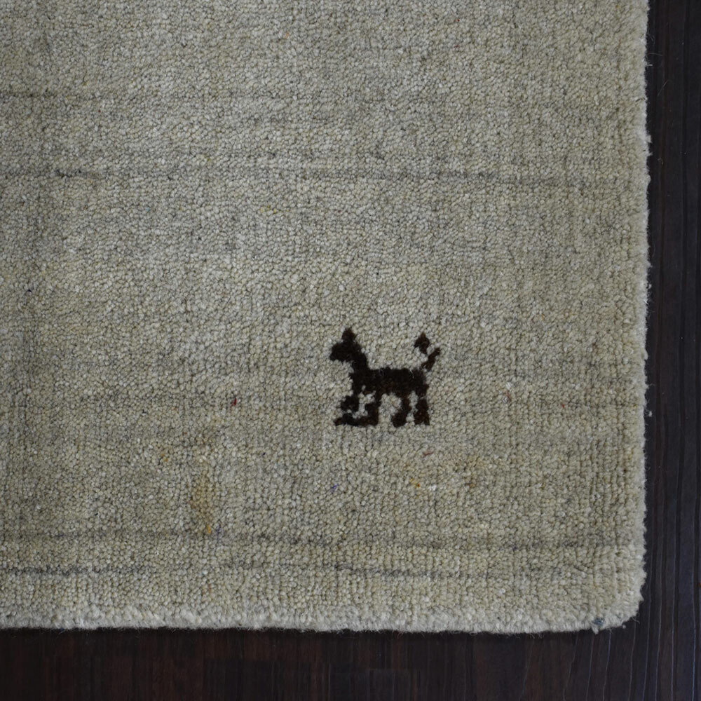 Eco-Friendly Hand Knotted Loom Wool Runner Area Rug Contemporary Beige BBL00100