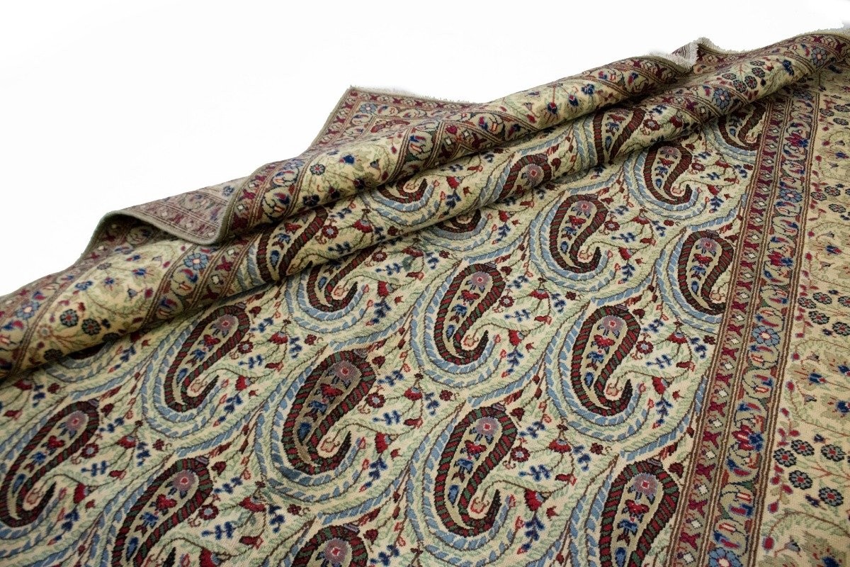 Handmade Semi-Antique Oriental Rug Carpet Allover Floral Paisley Pattern 7X11 ft