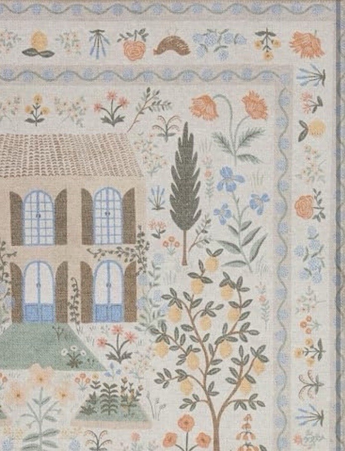 Sale! Stunning Bliss Estate Garden Botanical Indoor Area Rug 5’ x 7’ Cream Rug