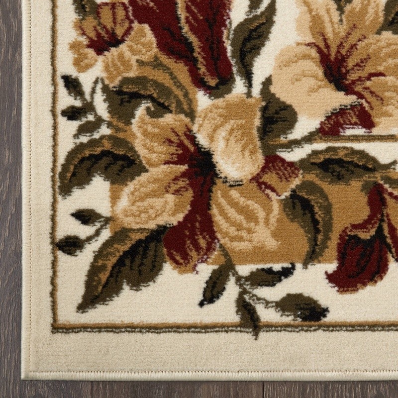 Floral Medallion Area Rug Non-Shedding Durable Indoor Runner Easy Clean New