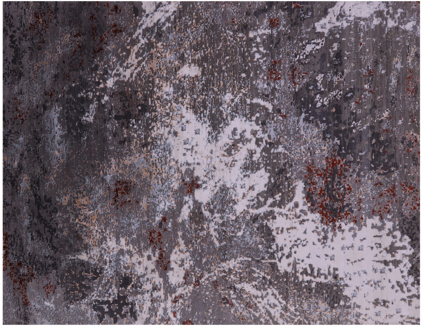 7′ 10″ X 10′ 1″ Abstract Handmade Wool & Silk Rug – Q21171