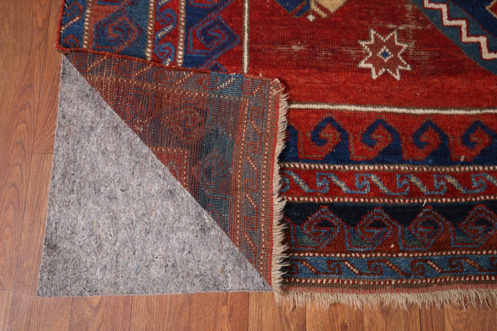 Antique Wool Russian Kazak Vegetable Dye Hand-knotted Carpet Area Rug 5×8