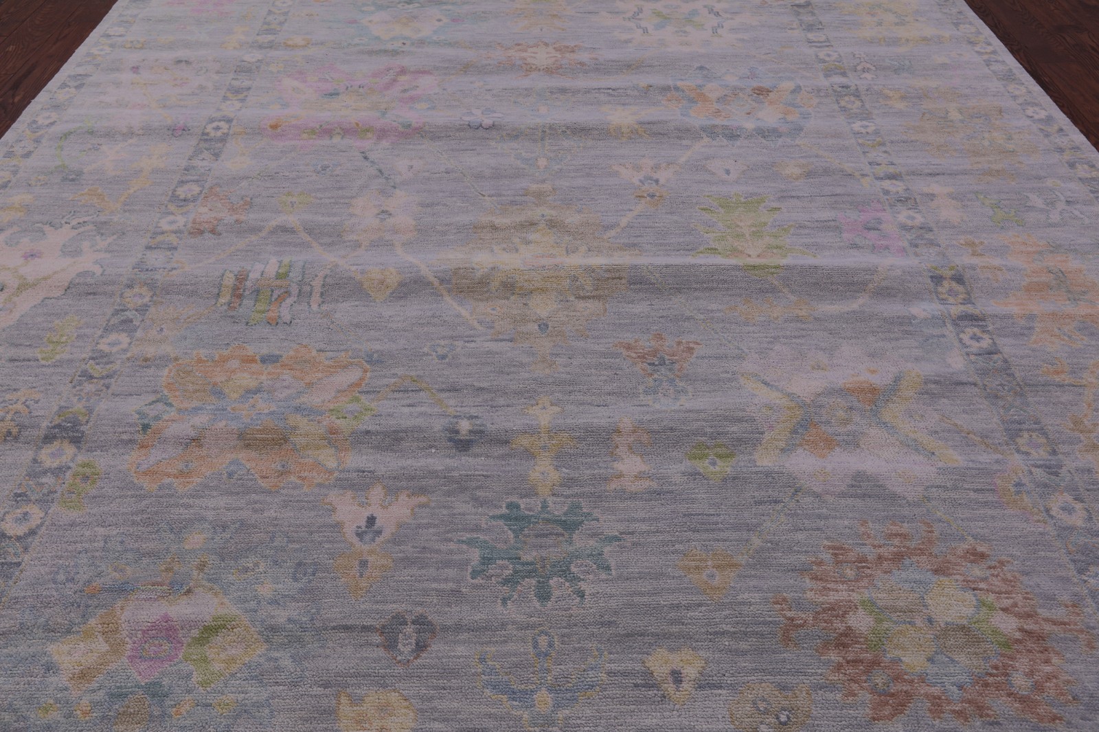 Grey Turkish Oushak Hand Knotted Rug 9′ 11″ X 14′ 1″ – Q22284