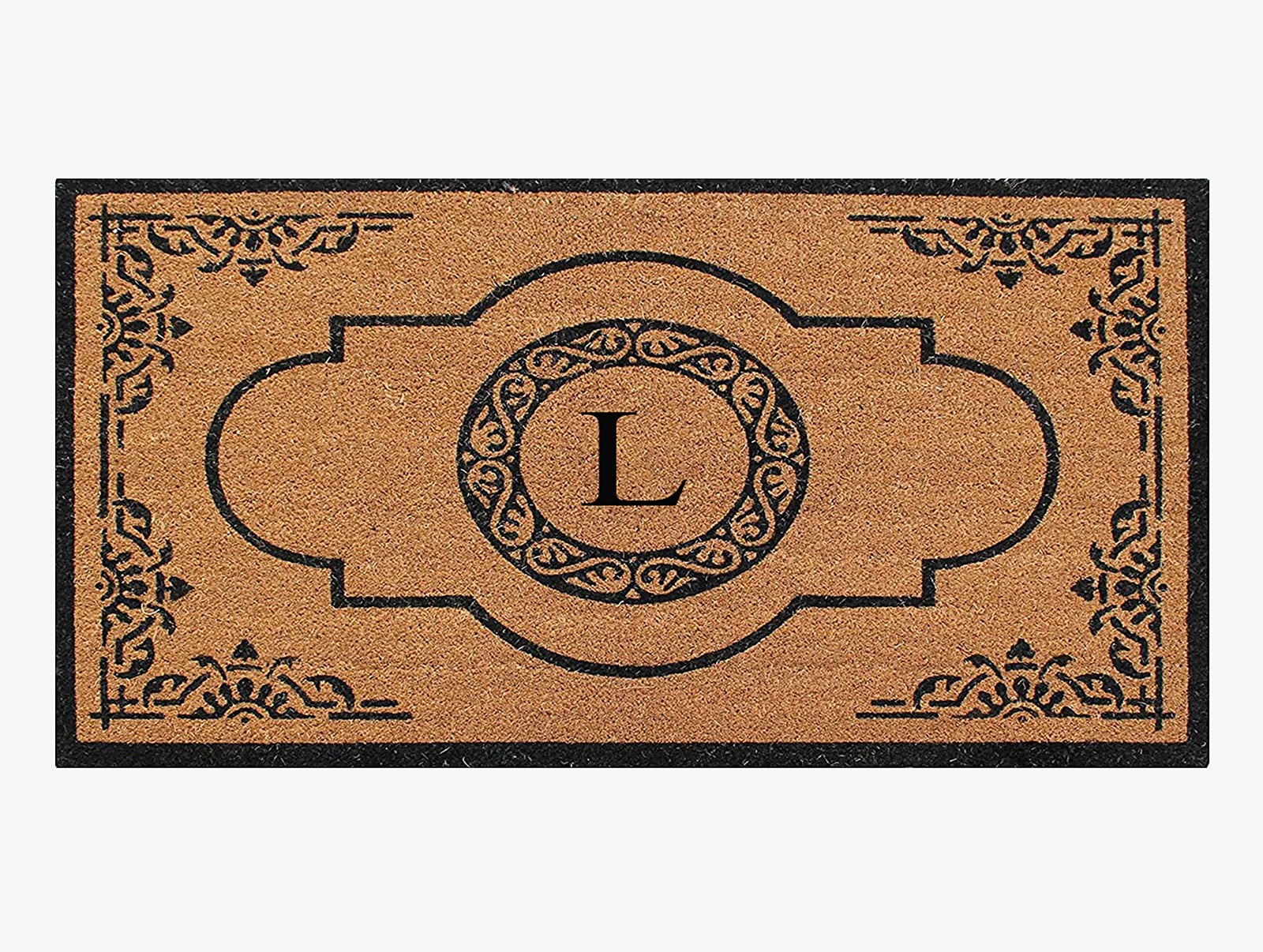 hc Natural Coir Monogrammed Door Mat For Front Door 30×48 Antished Treated Durab