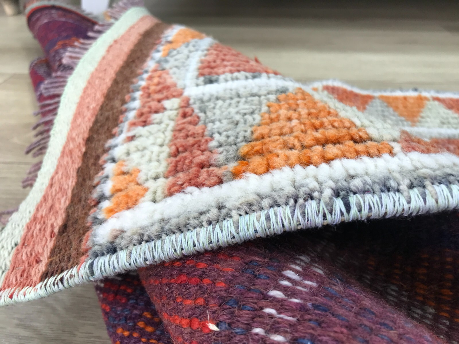 Herki turkish rug, Faded color rug, Vintage rug, Bohemian rug, 2.8 x 12.2 ft
