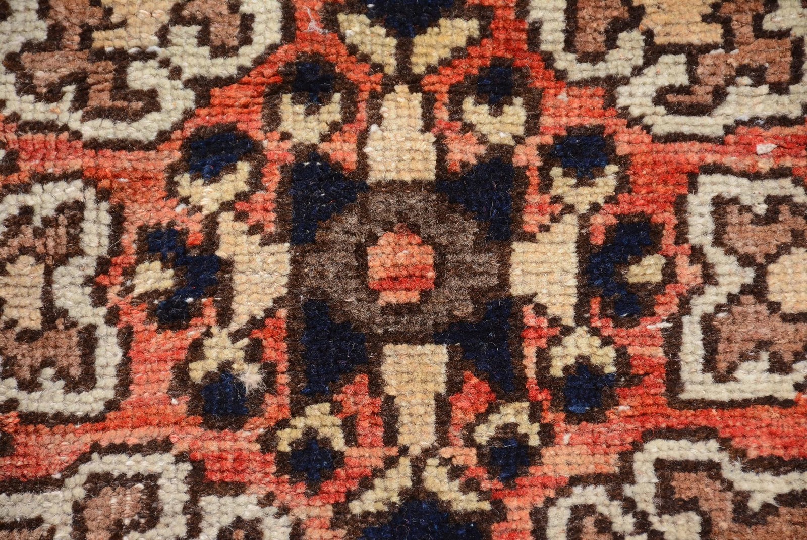 Turkish Rug Rug 6,8×10 ft (208×305 cm), Orange Geometric Vintage Rug