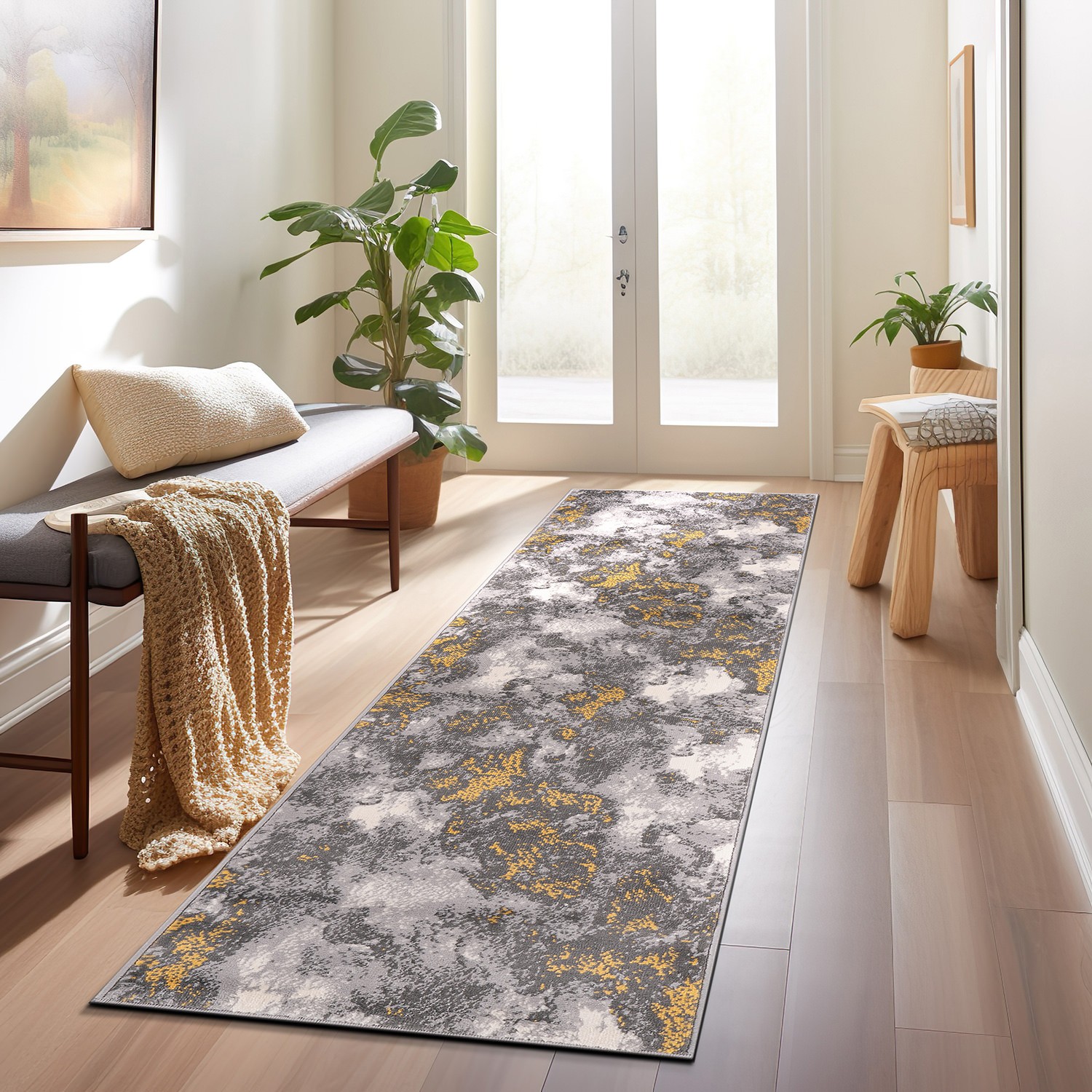 Rugshop Hallway Runner Rug Rio Modern Abstract Rug Kitchen Carpet Runner 2×7 Rug