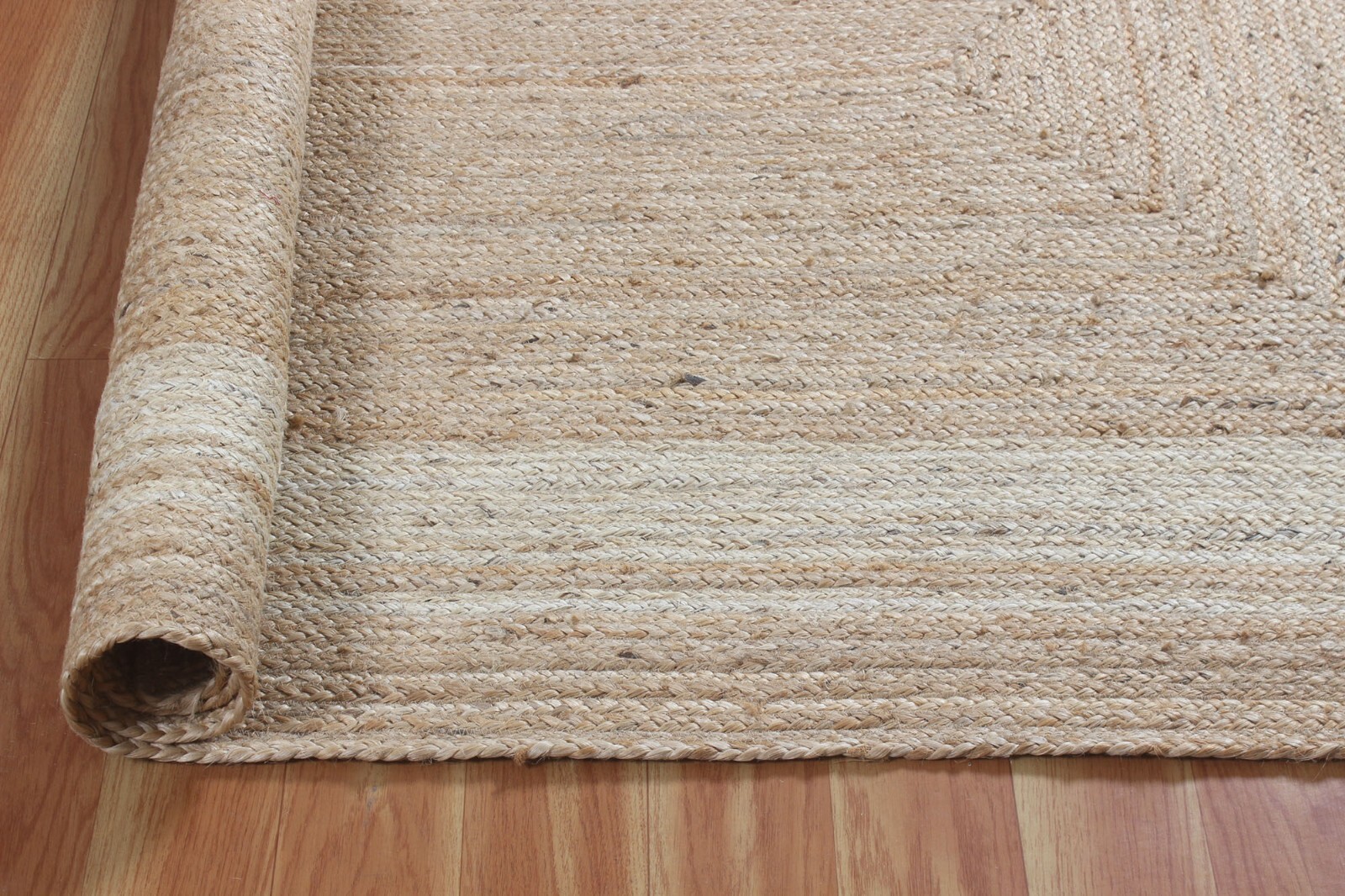 Hand-Braided Natural Jute Beige Kilim Area Rug Runner Square – Various Sizes