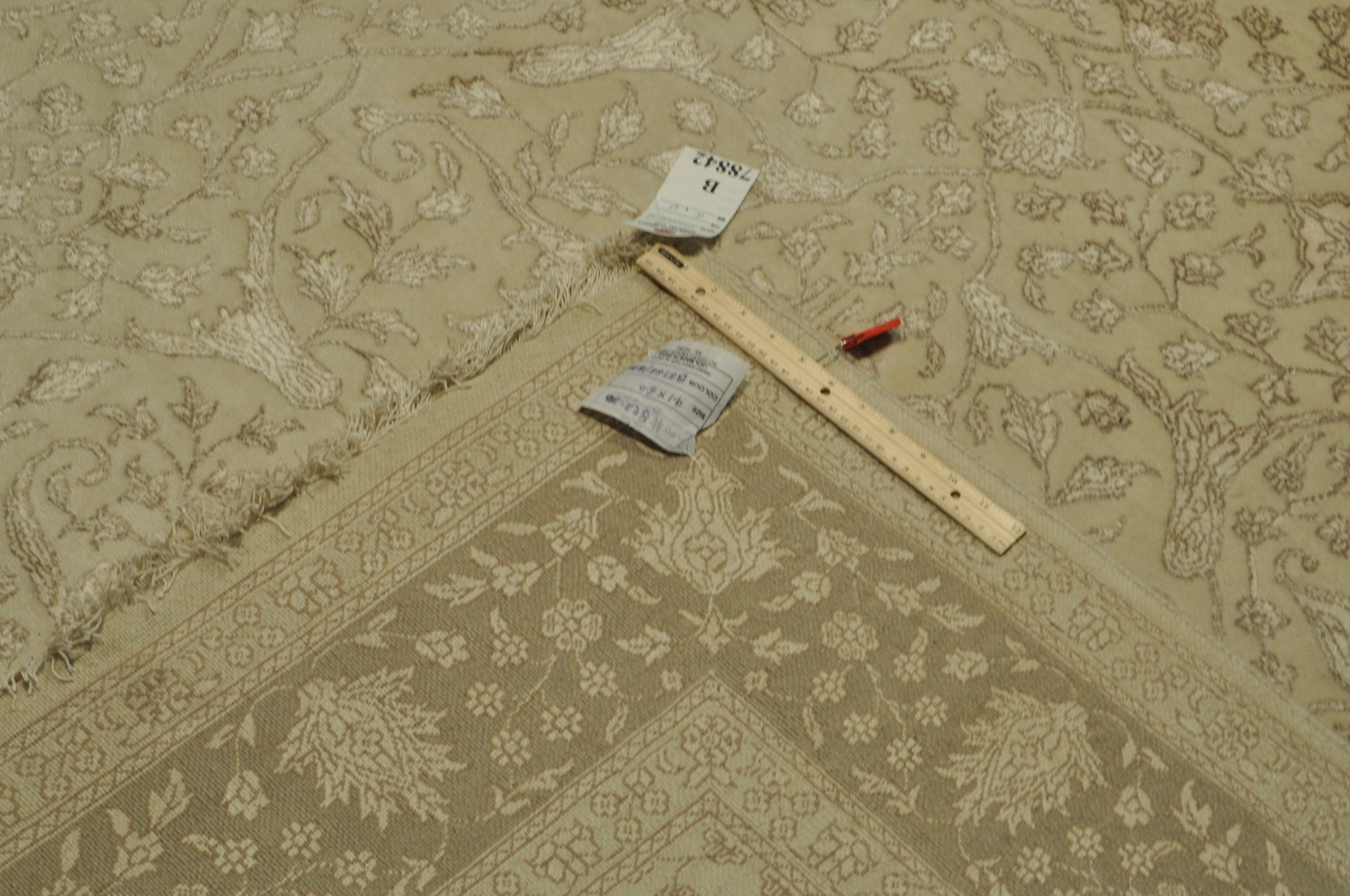 6×9 Plush Soft Raised Viscose Pile Wool & Silk Transitional Rug B-78842