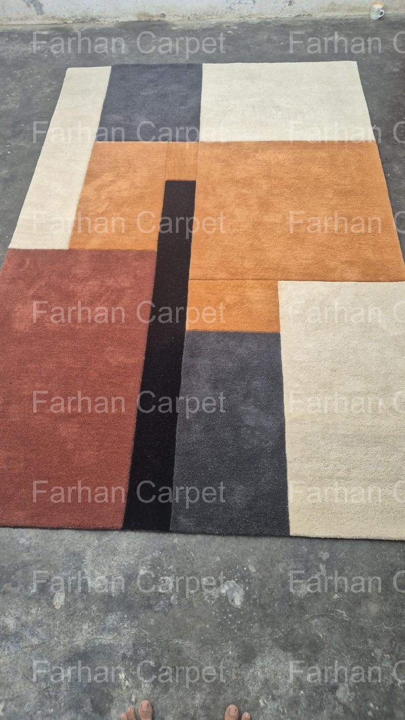 Modern Design Hand Tufted Wool Area Rug Carpet– Premium Quality | Farhan Carpet,