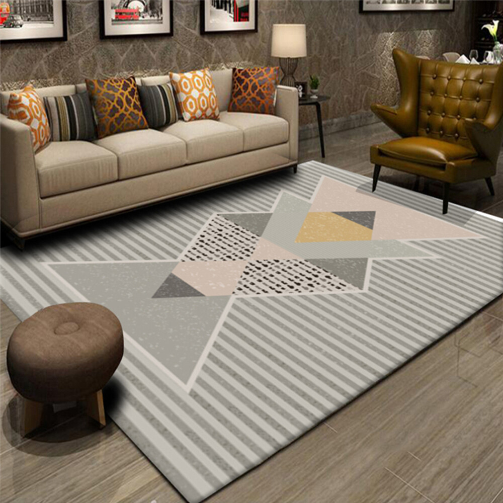 Modern Contemporary Nonslip Area Rugs Soft Velvet Room Carpet Floor Mat Runner