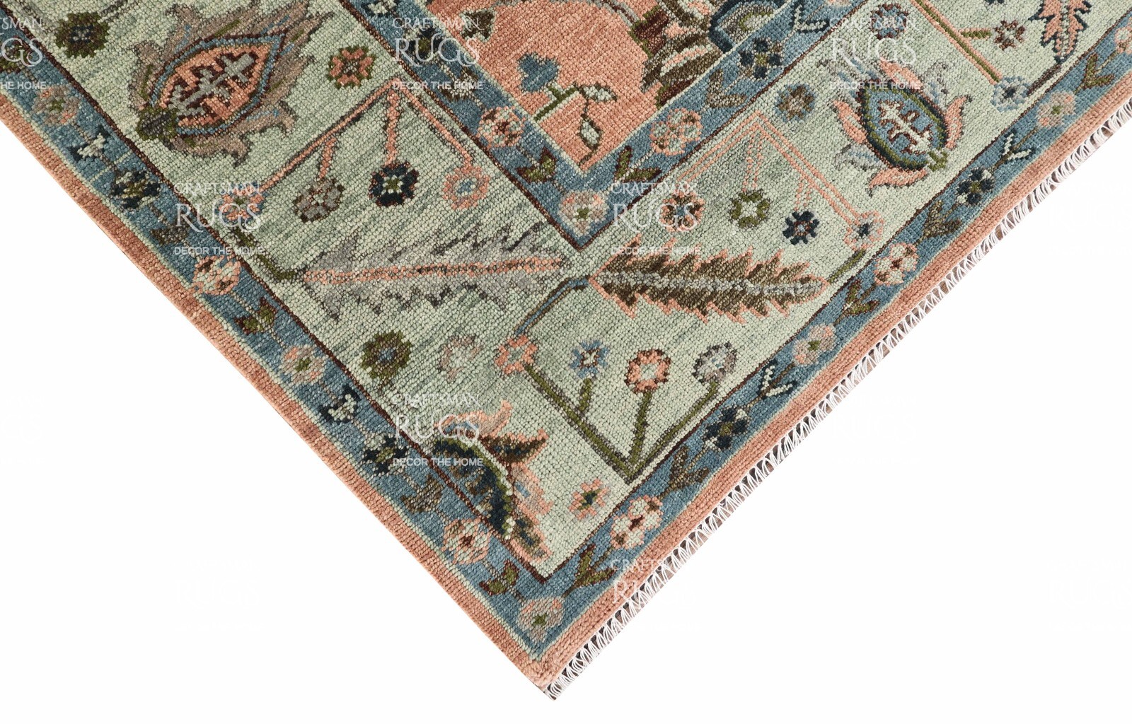 Oushak Hand Knotted Peach 4×6, 5×8, 6×9, 8×10, 9×12, 10×14, 12×15 Wool Area Rug