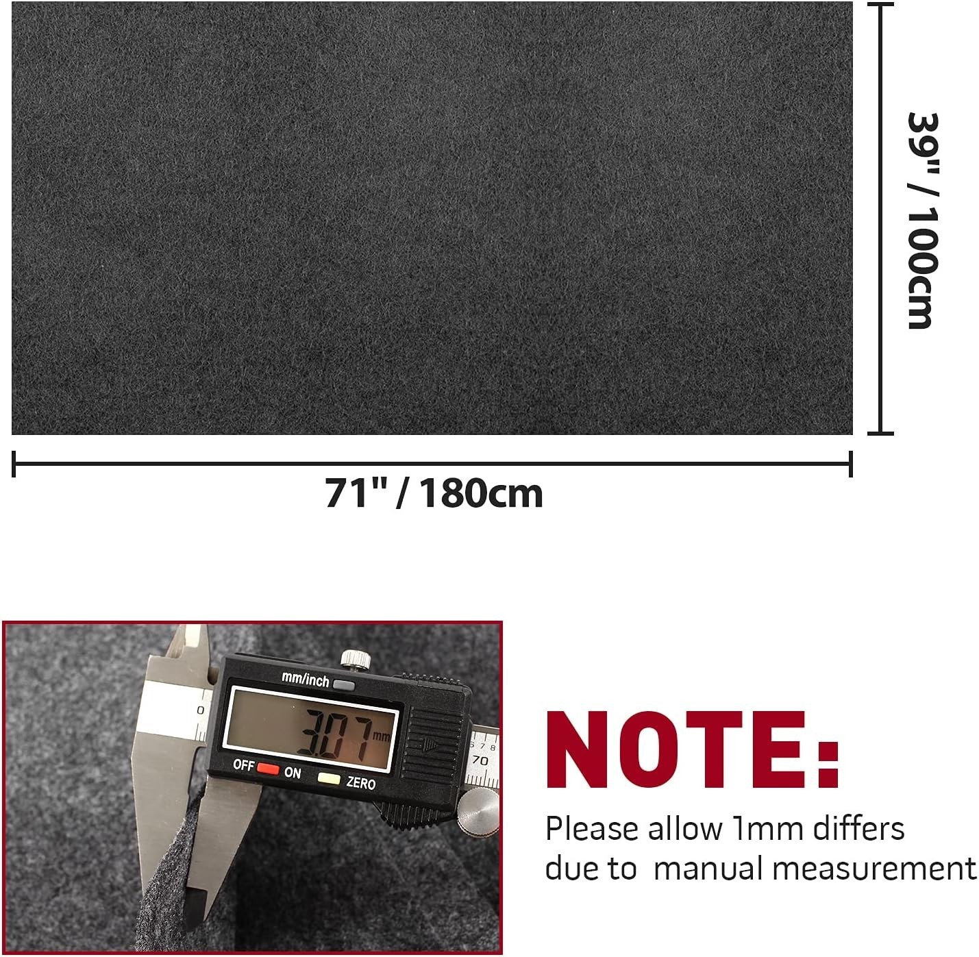 40×70 Inch Polyester Carpet Liner for RV Boat Truck Speaker Box Door Liner Gray