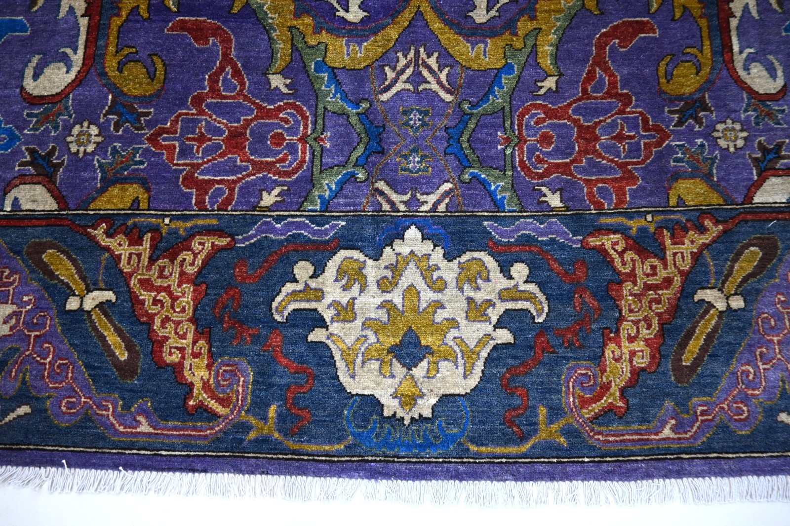 8×10 ft Blue Serapi Rug, Turkish Medallion Rug, Handmade Wool Rug, Oriental Rug