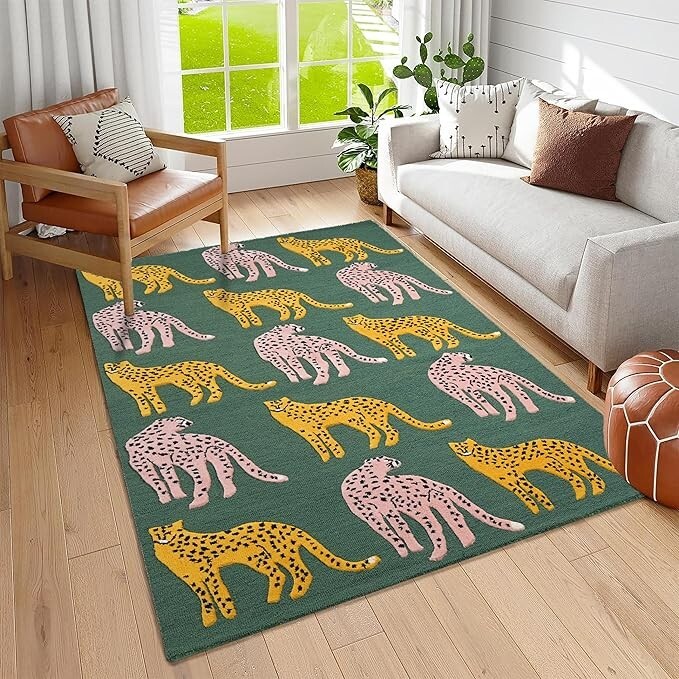 Animal Tiger Design Rug Lepard rug Woolen Area Rug 4×6. 5×8, 6×9, 8×10, 9×12 ,