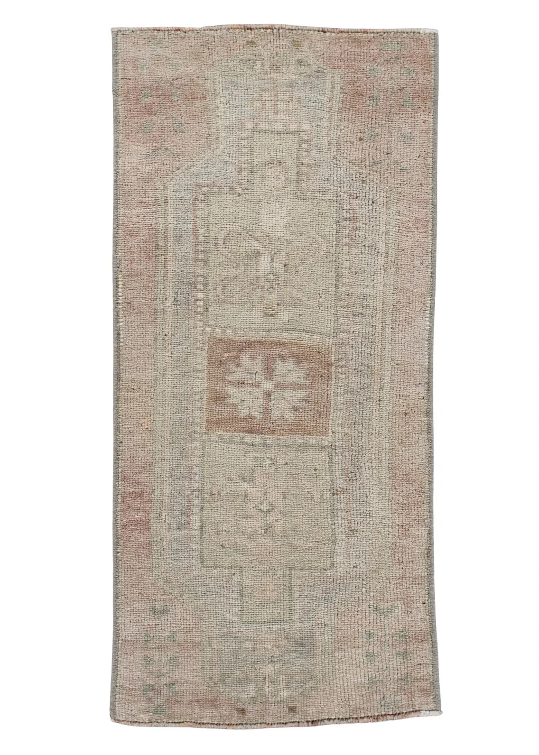 Oriental Hand Knotted Vintage Turkish Mini Rug 1’4″ x 2’11” #10608
