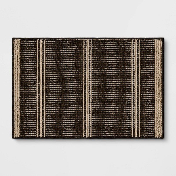 2'x3' Washable Tufted Accent Rug Dark Brown